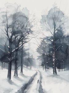 Invierno Bosque Path