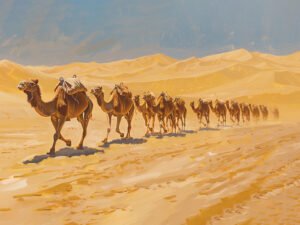 Silhouettes of the Desierto Camels