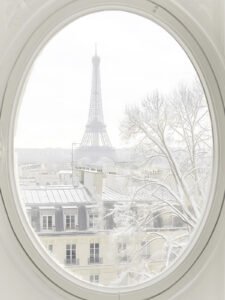 Invierno Ventana View of Paris