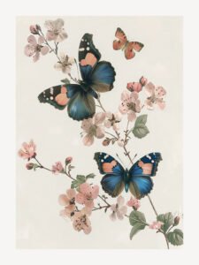 Butterflies Bailando Among Flowers