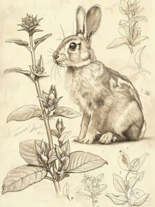 Hare and Wildflowers