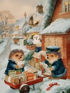 Invierno Hedgehog Postman