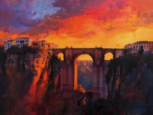 ‌Puente del atardecer: carnaval de luz y sombra