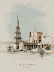 Luz Poética de la Mañana en la Plaza de España