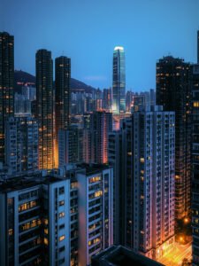 La Ciudad en la Noche Azul