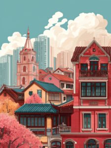 Colores de Primavera en la Ciudad Antigua