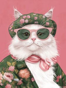 Gato Adorable y de Moda