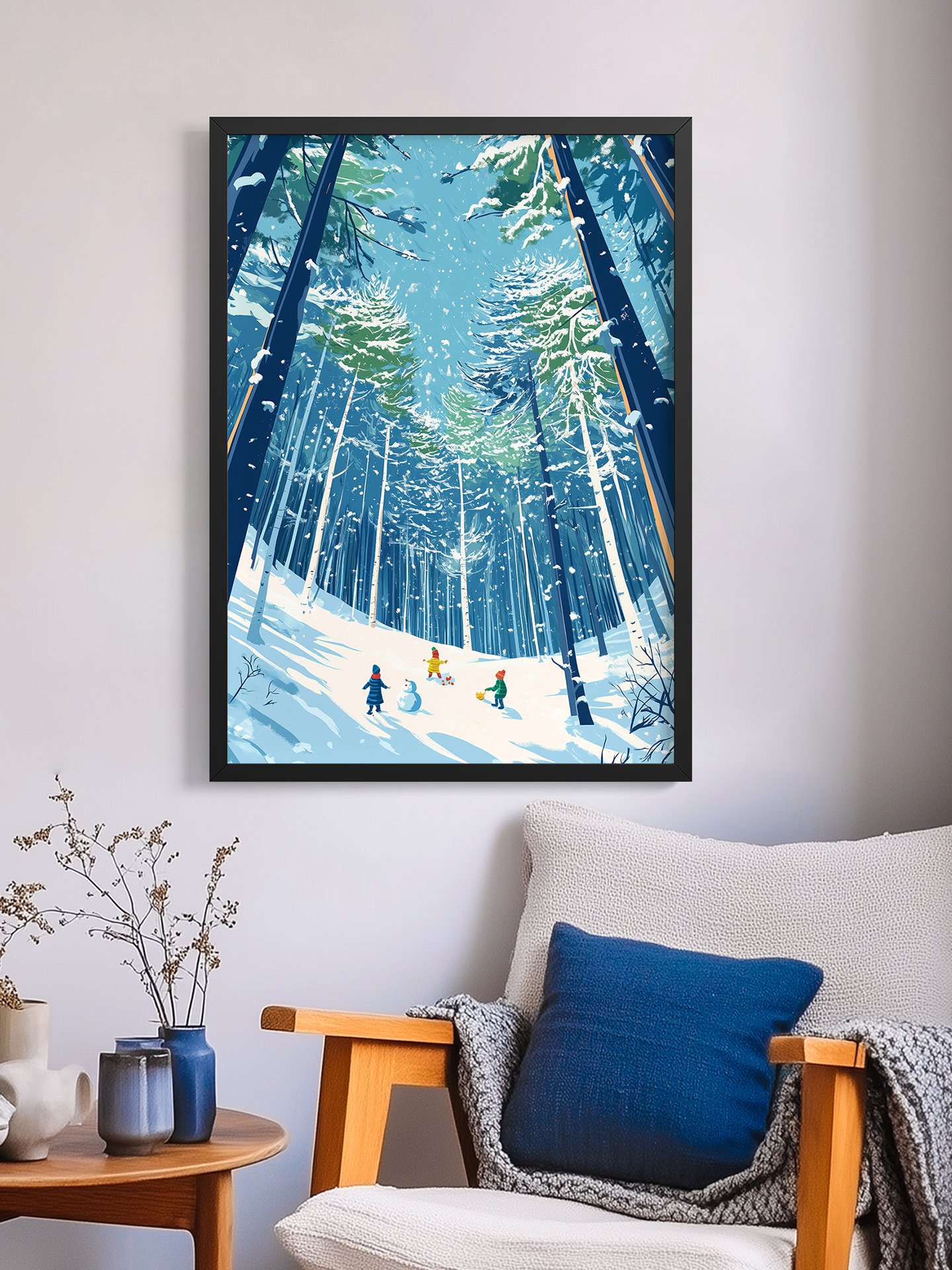 Diversión Lúdica de Niños en Bosque Nevado - Imagen 2