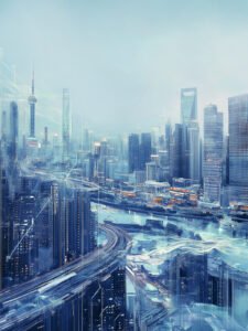 ‌Fantasía Digital de la Metropolis Futura