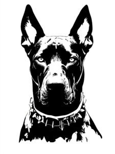 ‌La imagen severa del perro